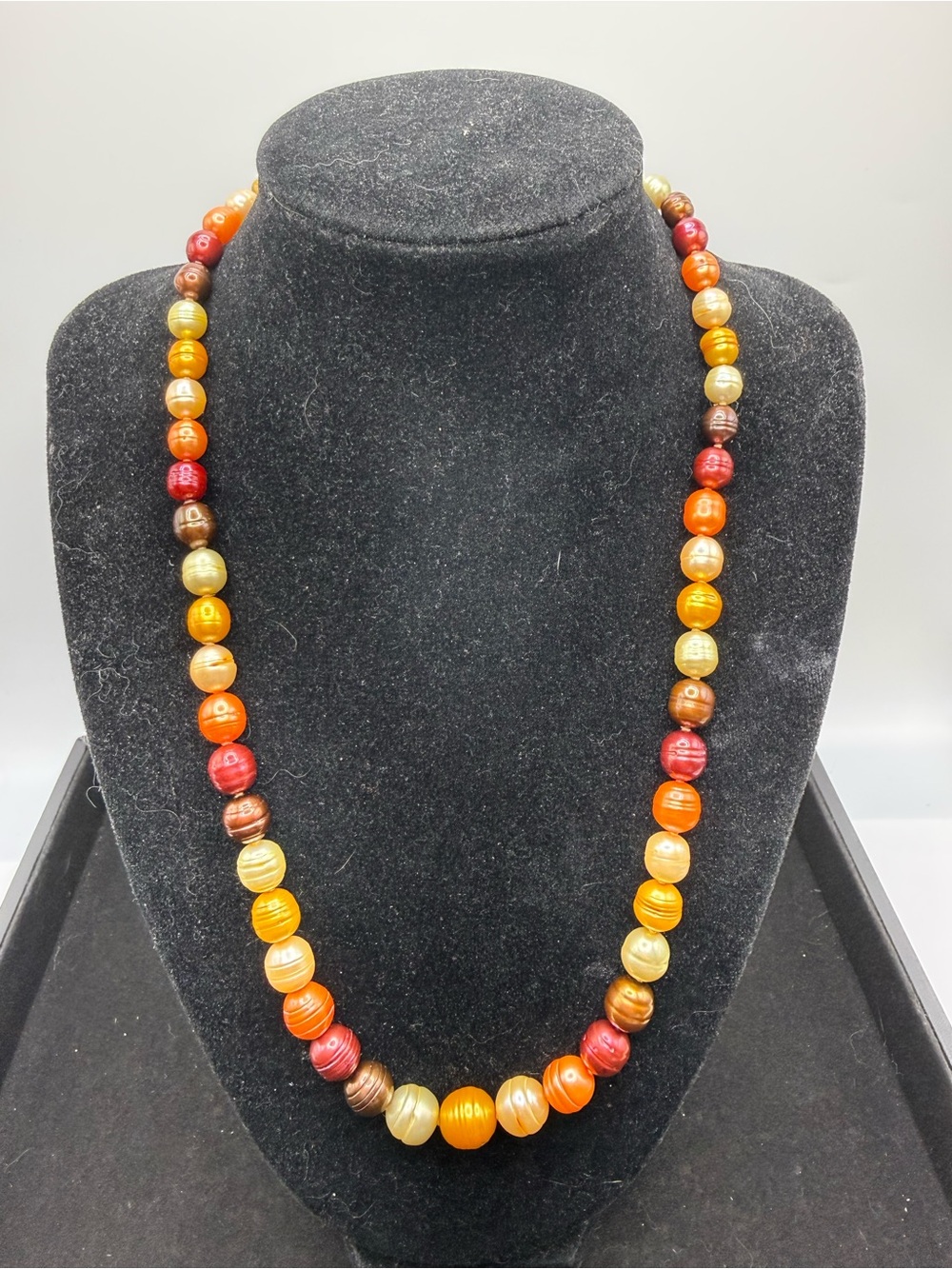 Honora Multicolor Freshwater Pearl Necklace 925 Sterling Silver NOS